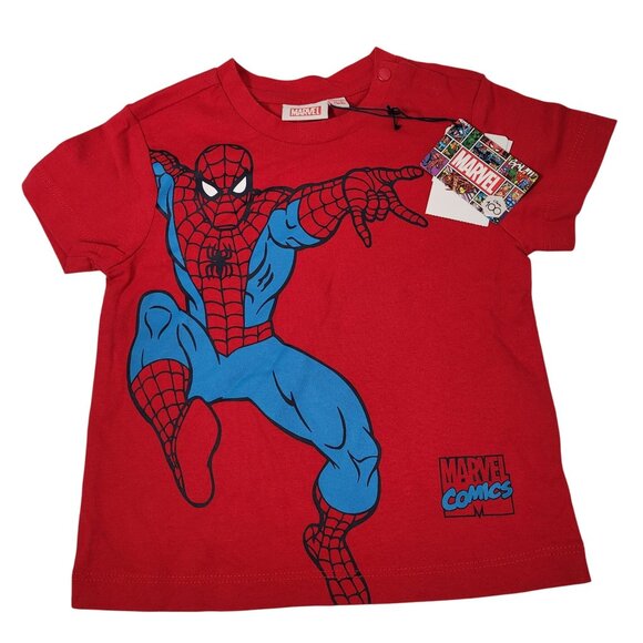 Marvel Comics Spider-Man Short Sleeves Red T-Shirt 12-18 Months Toddler - Picture 1 of 9